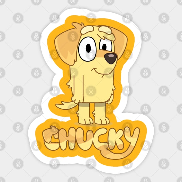 Chucky is a golden Sticker by KOMIKRUKII